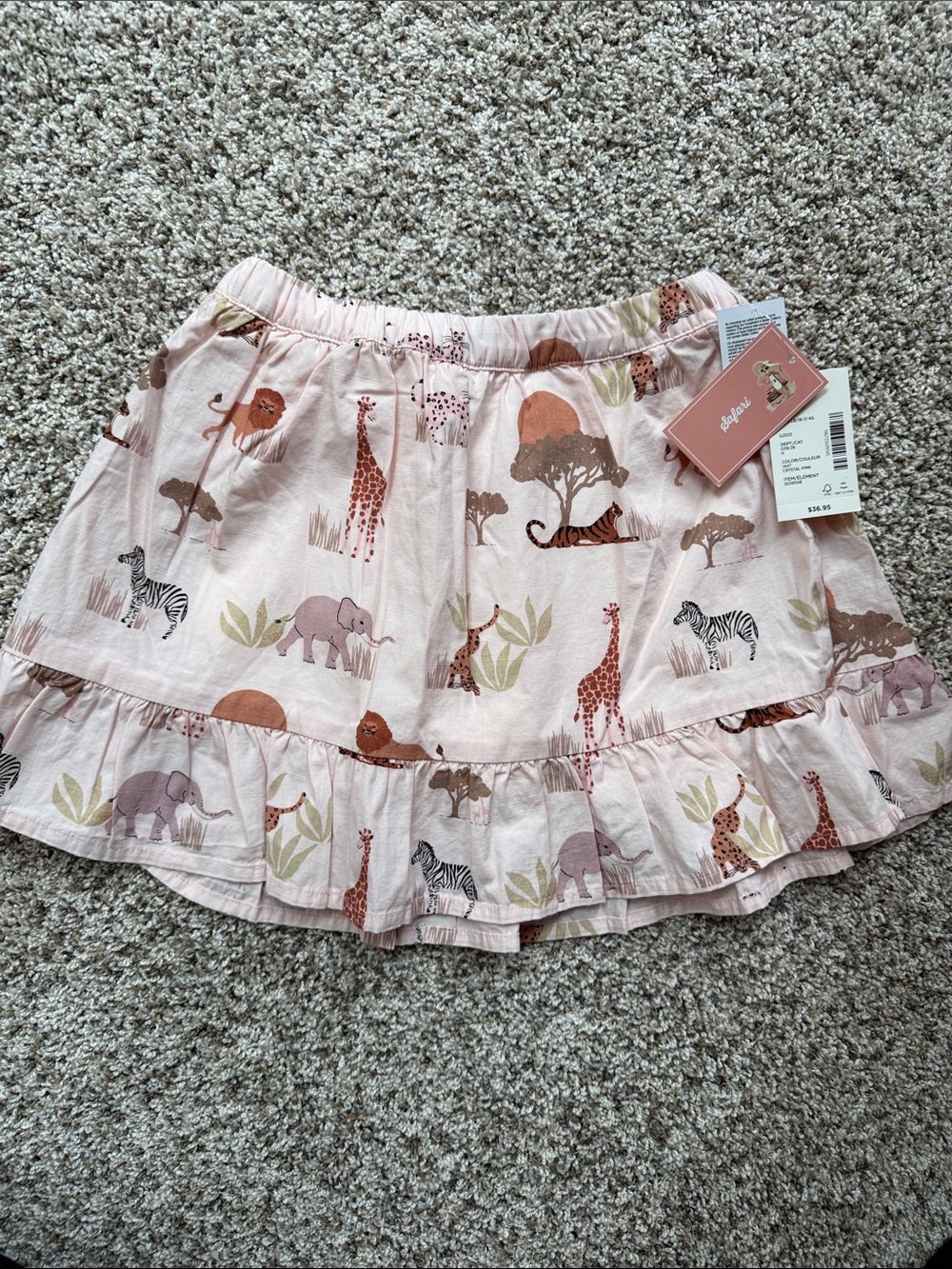 NWT Gymboree Pink Safari Animal Ruffle Hem Skort size 5T